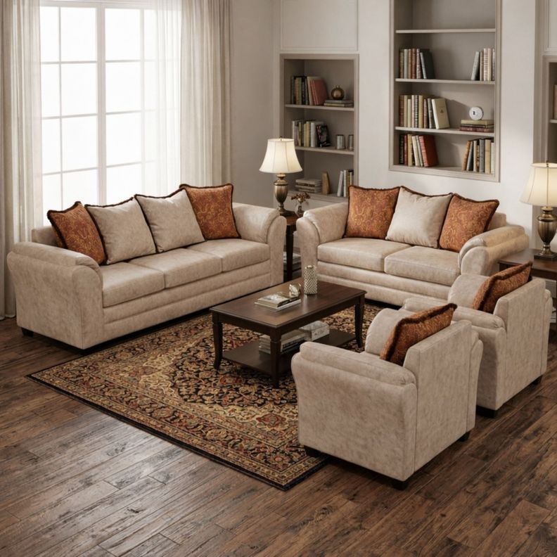 Juego de Living 3 2 1 1 Aconcagua Beige