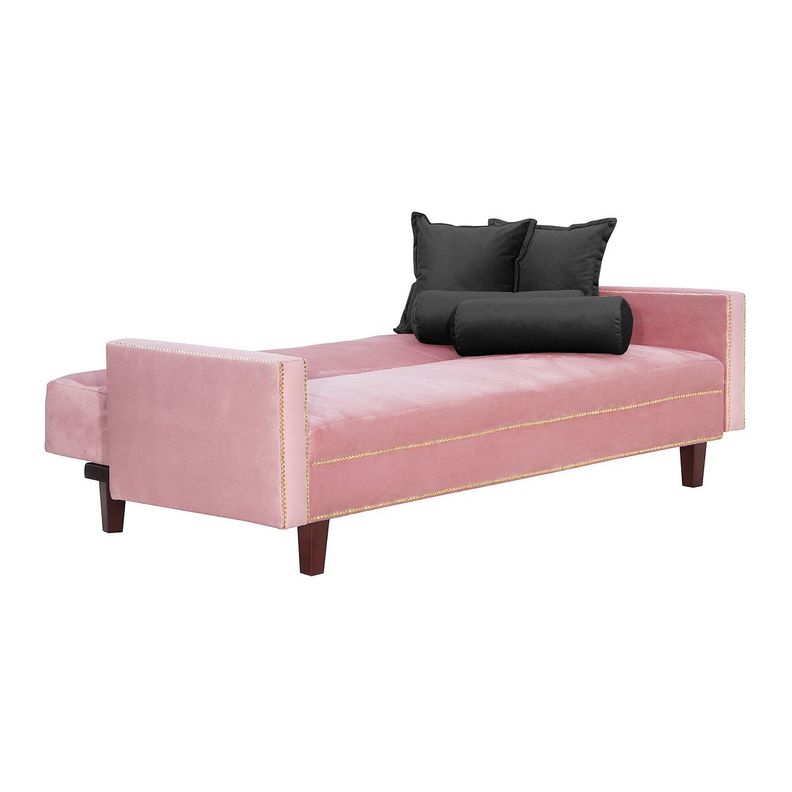 Futon Sofa Cama Vanguardia 200 x110 Rosa - Negro-1