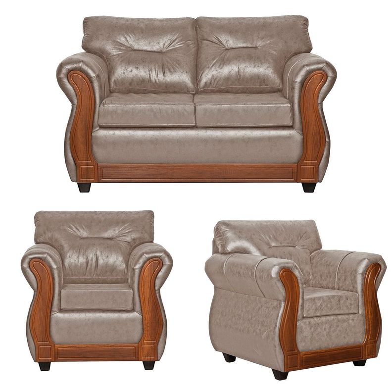 Juego de Living 2 1 1 Toronto Beige