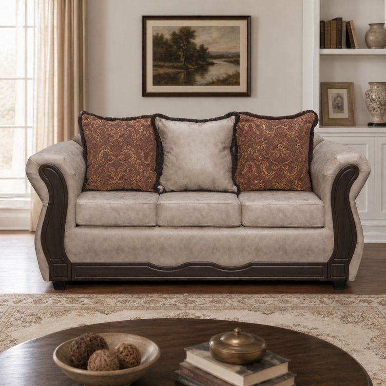 Sofa 3 Cuerpos Sofia PU Beige