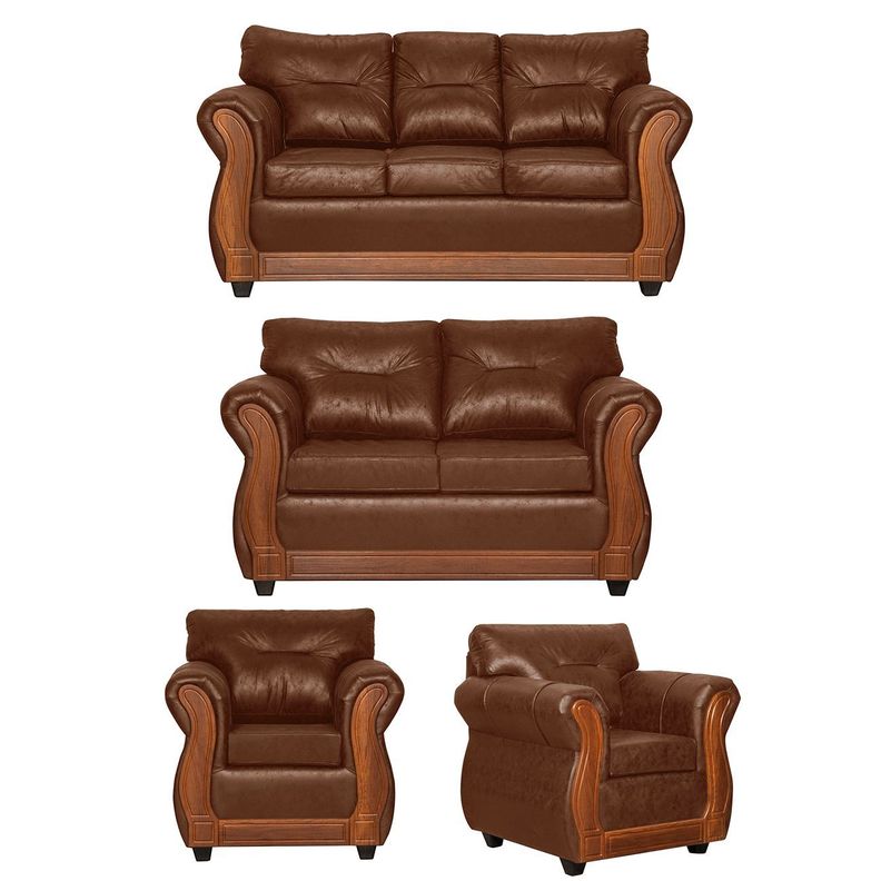 Juego de Living 3 2 1 1 Toronto Terracota