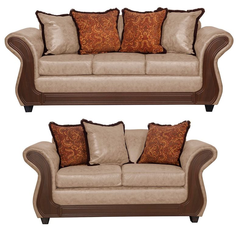 Juego de Living 3 2 Palermo Beige-0