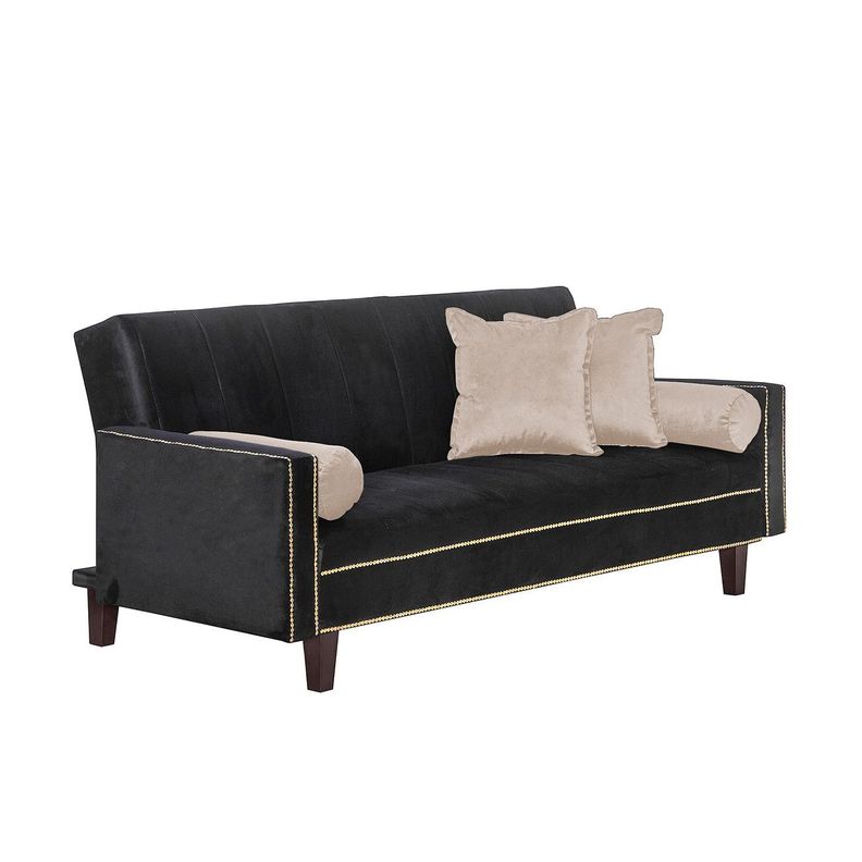 Futon Sofa Cama Vanguardia 200 x110 Negro - Beige-2