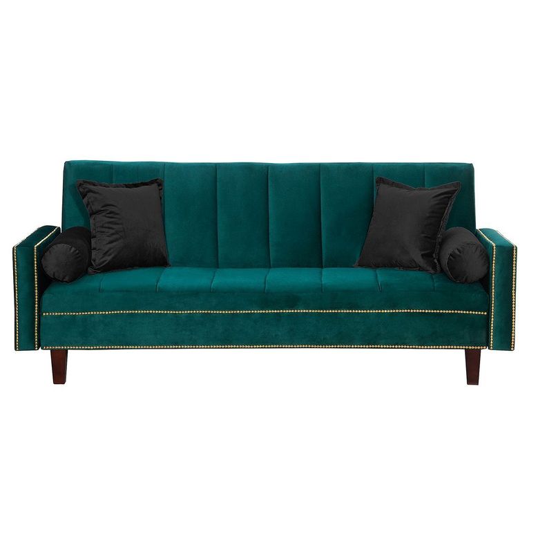 Futon Sofa Cama Vanguardia 200 x110 Verde - Negro-0