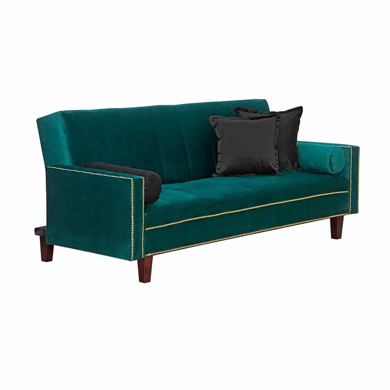 Futon Sofa Cama Vanguardia 200 x110 Verde - Negro-2