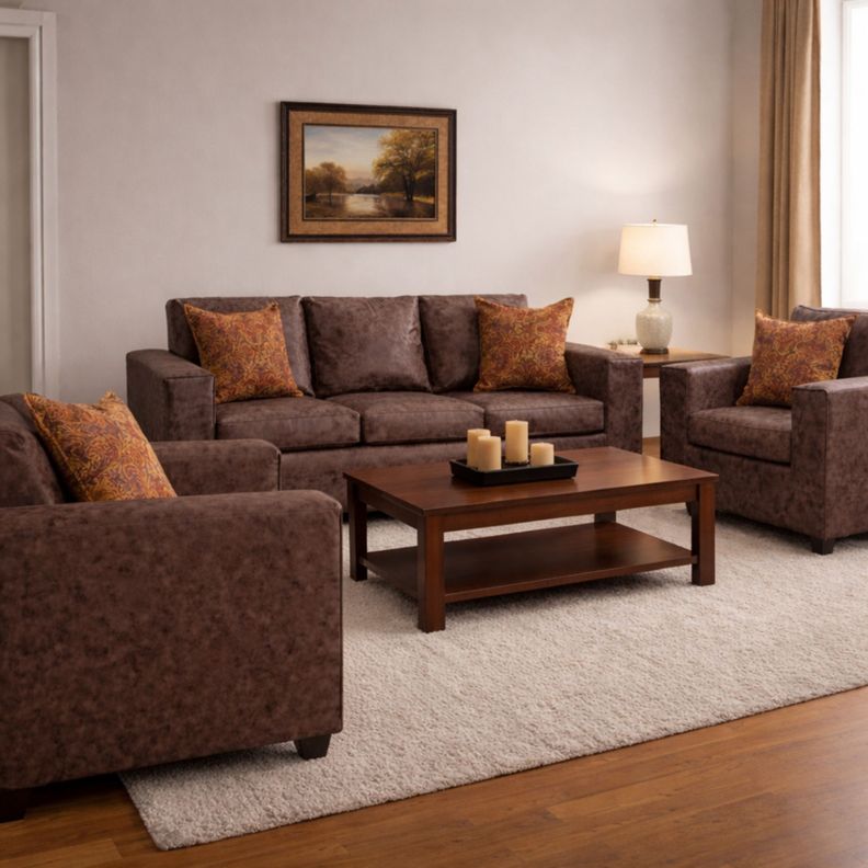 Juego de Living 3 1 1 Ezeiza Chocolate Diseno 46