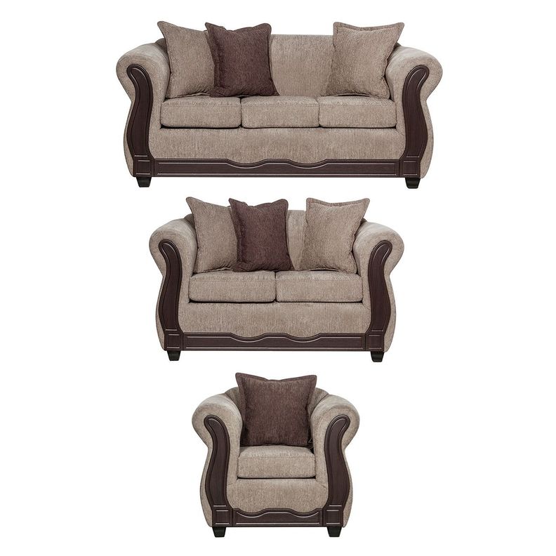 Juego de Living 3 2 1 Barcelona Beige-0