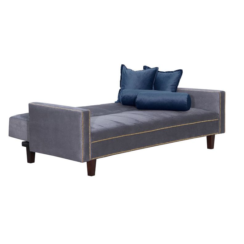 Futon Sofa Cama Vanguardia 200 x110 Gris - Azul-1
