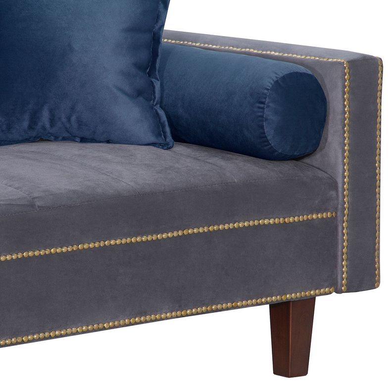 Futon Sofa Cama Vanguardia 200 x110 Gris - Azul-3
