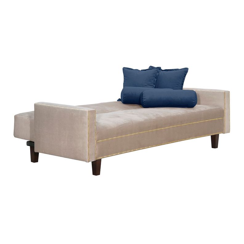 Futon Sofa Cama Vanguardia 200 x110 Beige - Azul-1