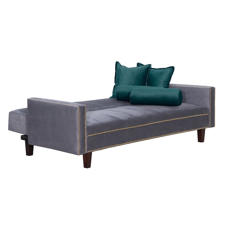 Futon Sofa Cama Vanguardia 200 x110 Gris - Verde-1