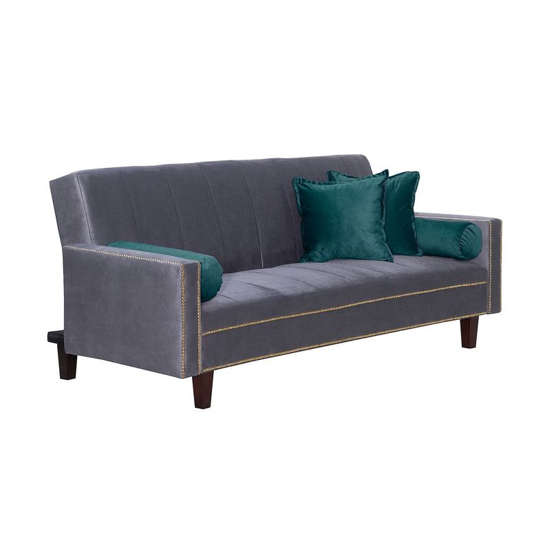 Futon Sofa Cama Vanguardia 200 x110 Gris - Verde-2