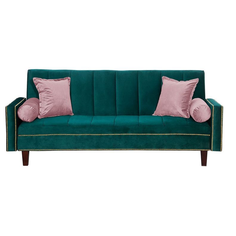 Futon Sofa Cama Vanguardia 200 x110 Verde - Rosa-0