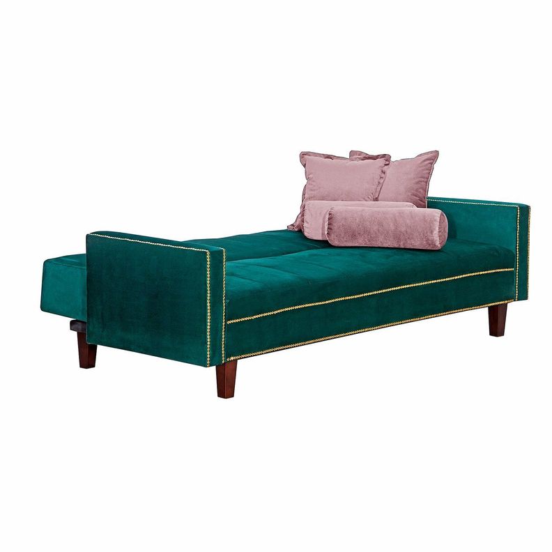 Futon Sofa Cama Vanguardia 200 x110 Verde - Rosa-1