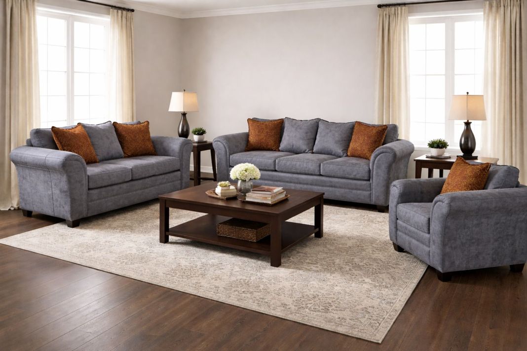 Juego de Living 3 2 1 Aconcagua Gris
