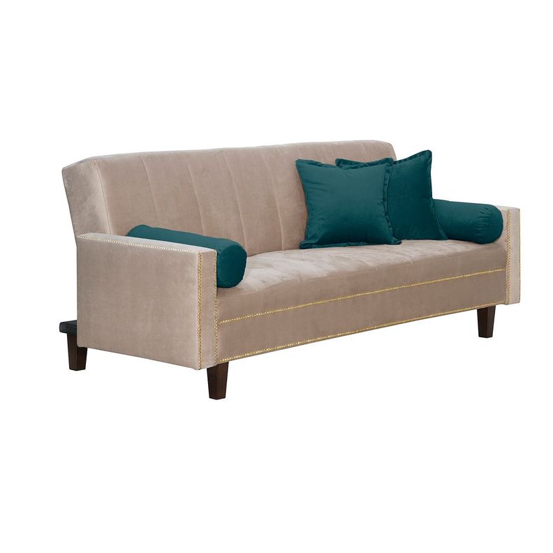 Futon Sofa Cama Vanguardia 200 x110 Beige - Verde-1