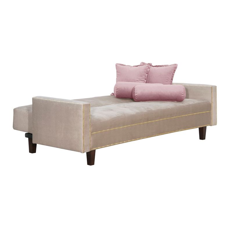 Futon Sofa Cama Vanguardia 200 x110 Beige - Rosa-1