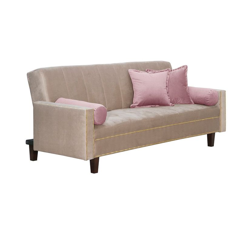 Futon Sofa Cama Vanguardia 200 x110 Beige - Rosa-2