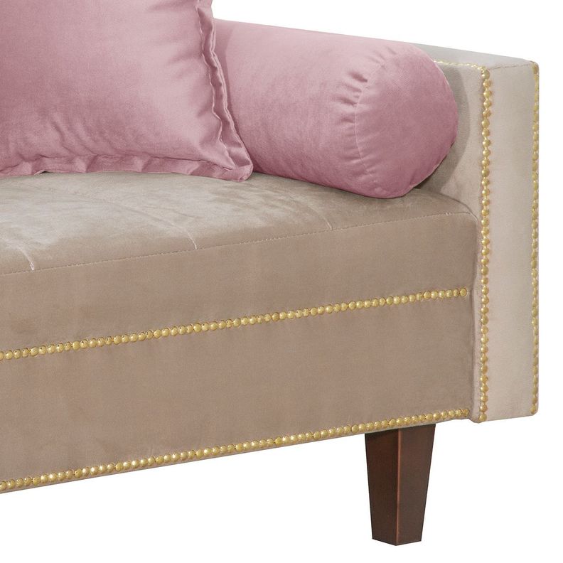 Futon Sofa Cama Vanguardia 200 x110 Beige - Rosa-3