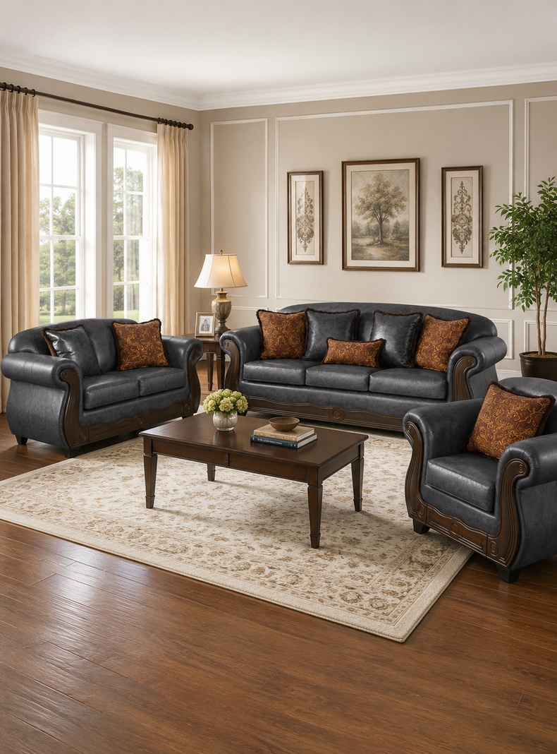Juego de Living 3 2 1 Estambul Gris