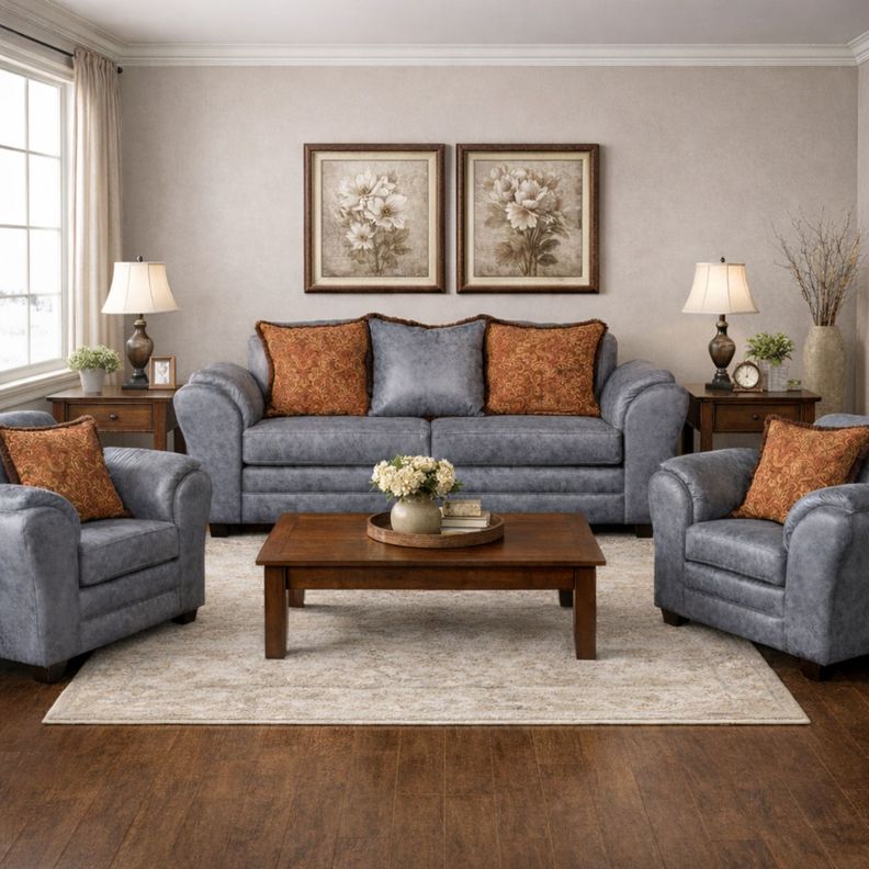 Juego de Living 2 1 1 Aconcagua Gris