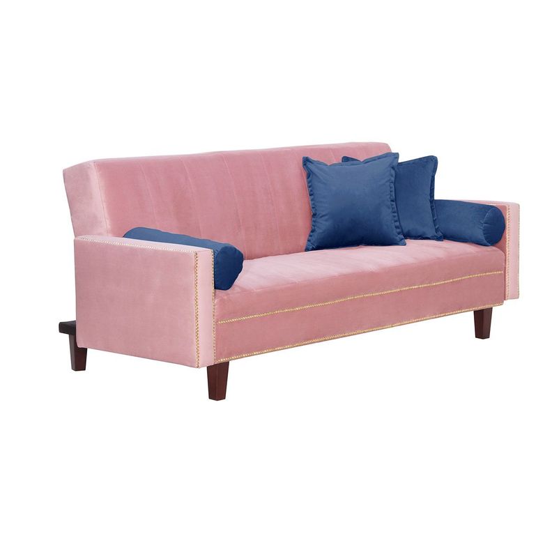 Futon Sofa Cama Vanguardia 200 x110 Rosa - Azul-1