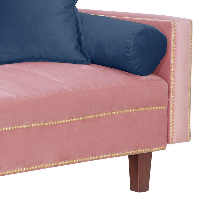 Futon Sofa Cama Vanguardia 200 x110 Rosa - Azul-3