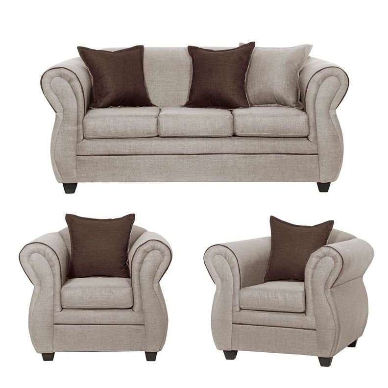 Juego de Living 3 1 1 Emili Beige-0