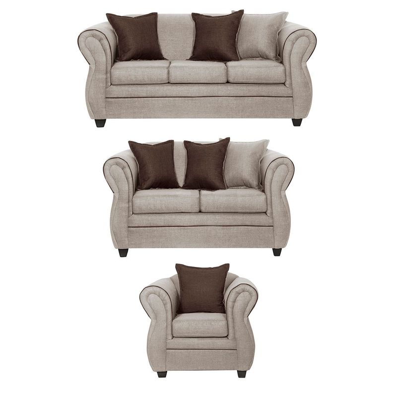 Juego de Living 3 2 1 Emili Beige-0
