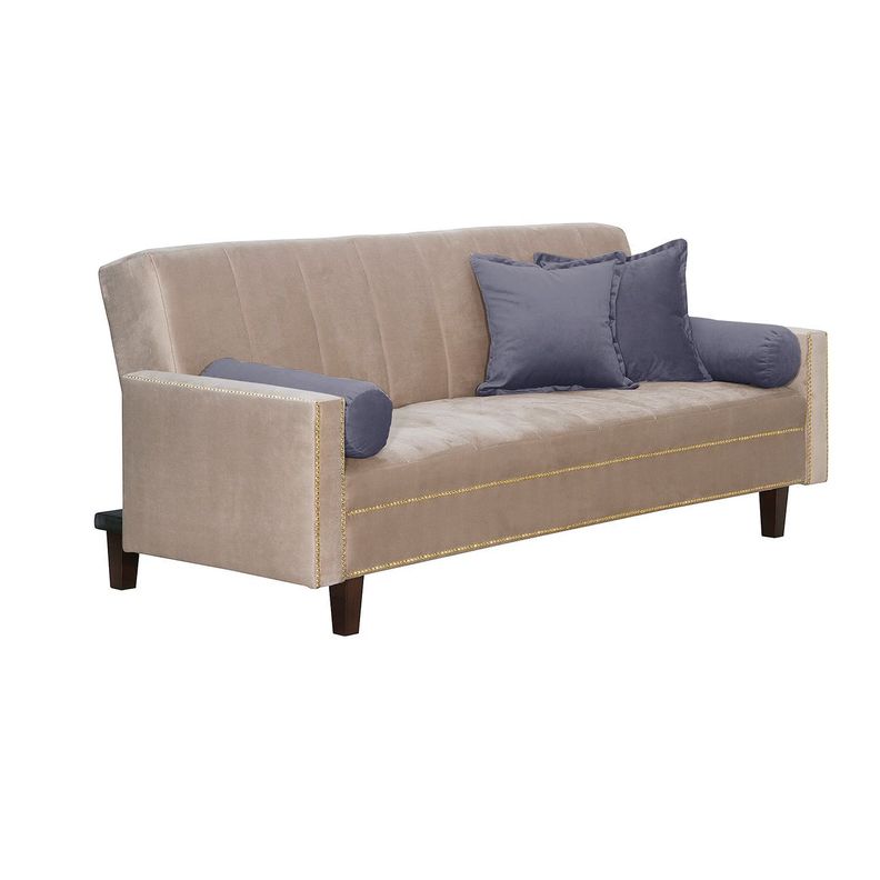 Futon Sofa Cama Vanguardia 200 x110 Beige - Gris-1