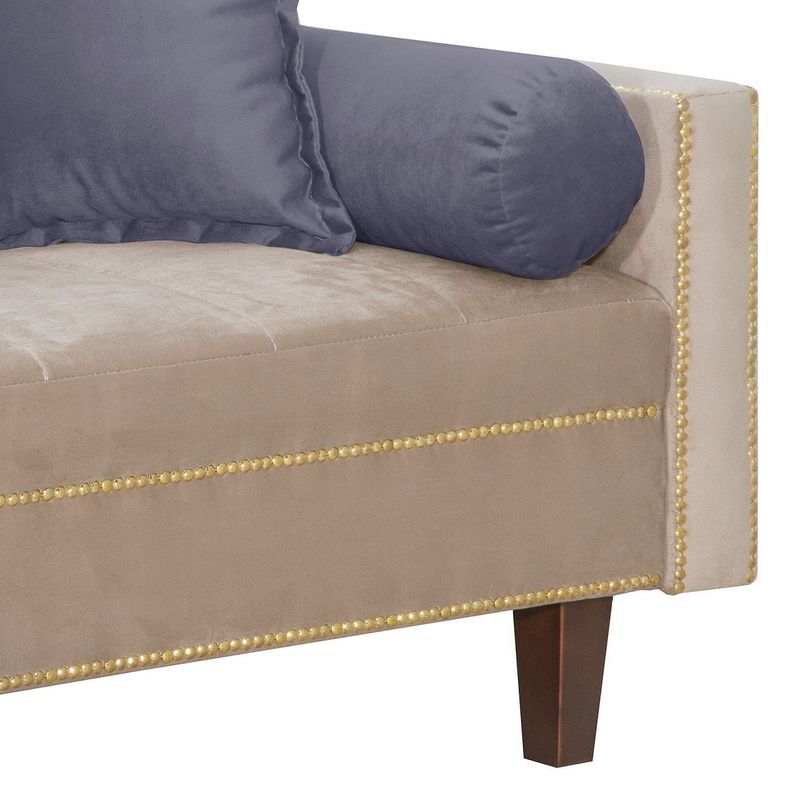 Futon Sofa Cama Vanguardia 200 x110 Beige - Gris-3