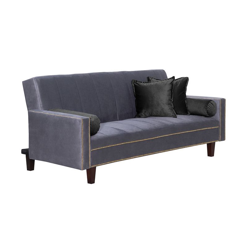 Futon Sofa Cama Vanguardia 200 x110 Gris - Negro-1