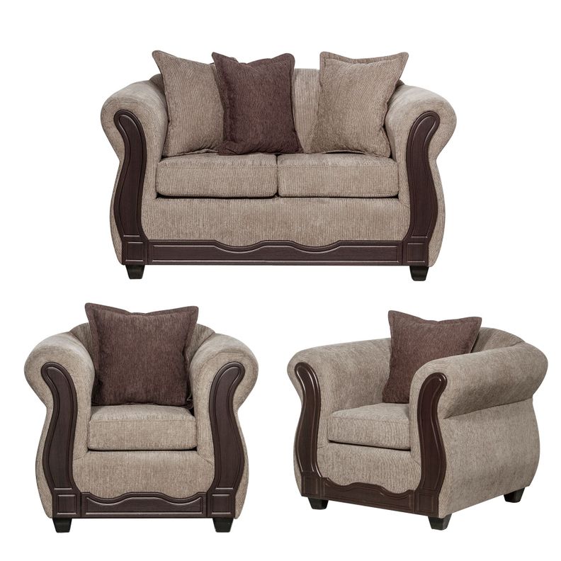 Juego de Living 2 1 1 Barcelona Beige-0