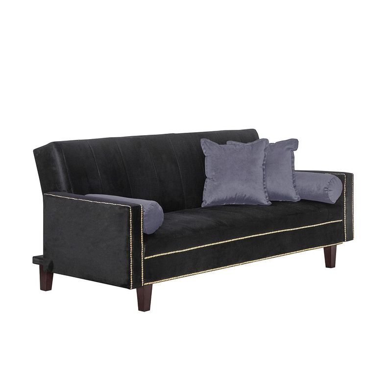 Futon Sofa Cama Vanguardia 200 x110 Negro - Gris-1