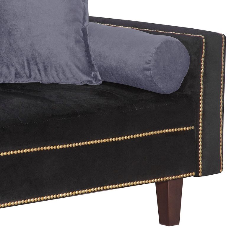 Futon Sofa Cama Vanguardia 200 x110 Negro - Gris-3