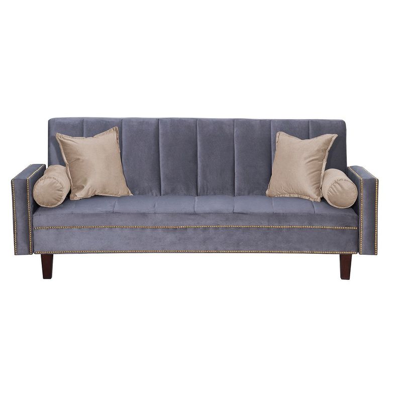Futon Sofa Cama Vanguardia 200 x110 Gris - Beige-0