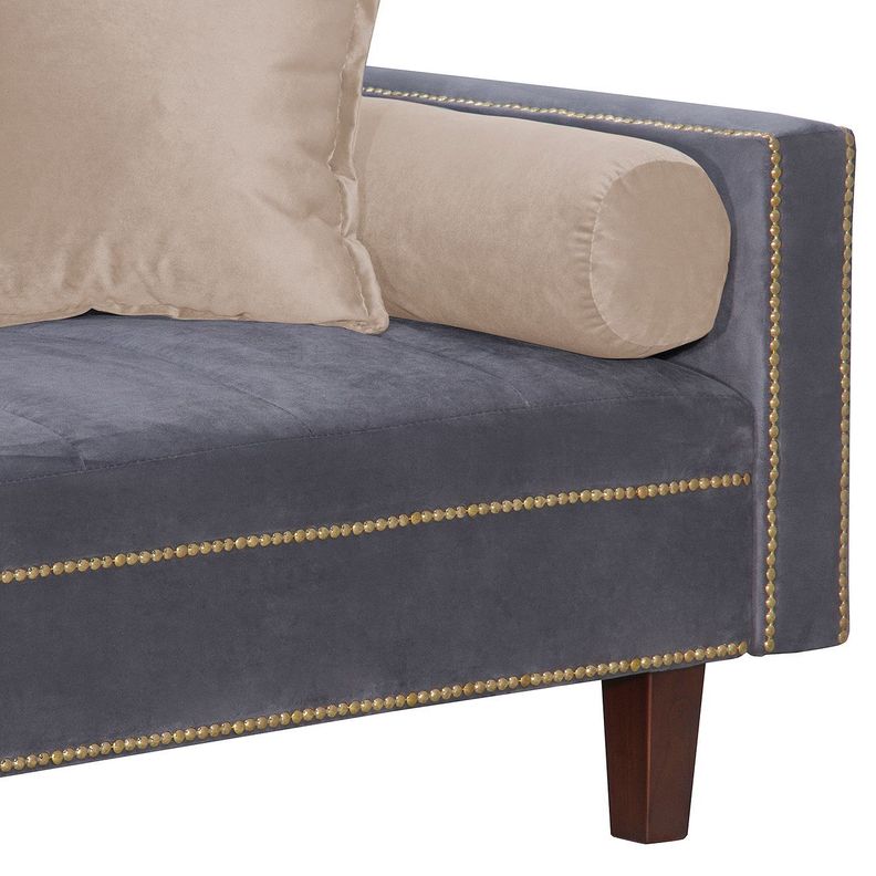 Futon Sofa Cama Vanguardia 200 x110 Gris - Beige-3