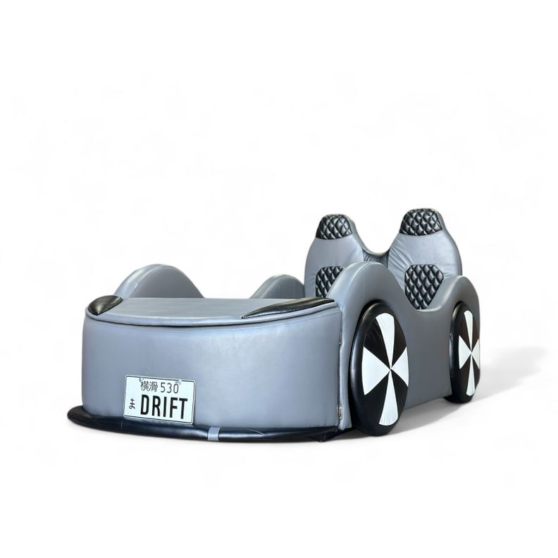 CAMA PLAZA Y MEDIA PARA NIÑO FORMA DE CARRO-2
