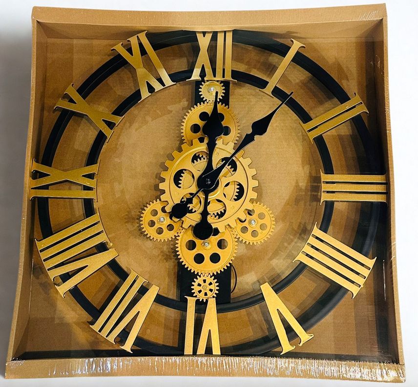 Reloj De Pared Vintage Transparente 40cm