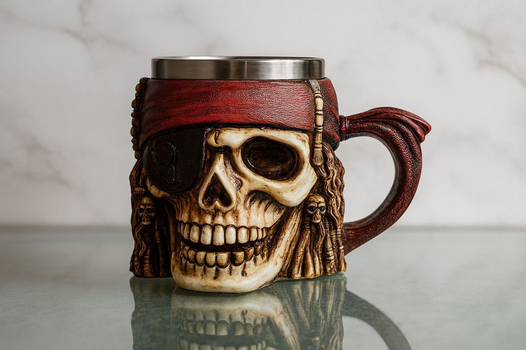 Tazon - Taza Termica Decorativa con Pirata Realista