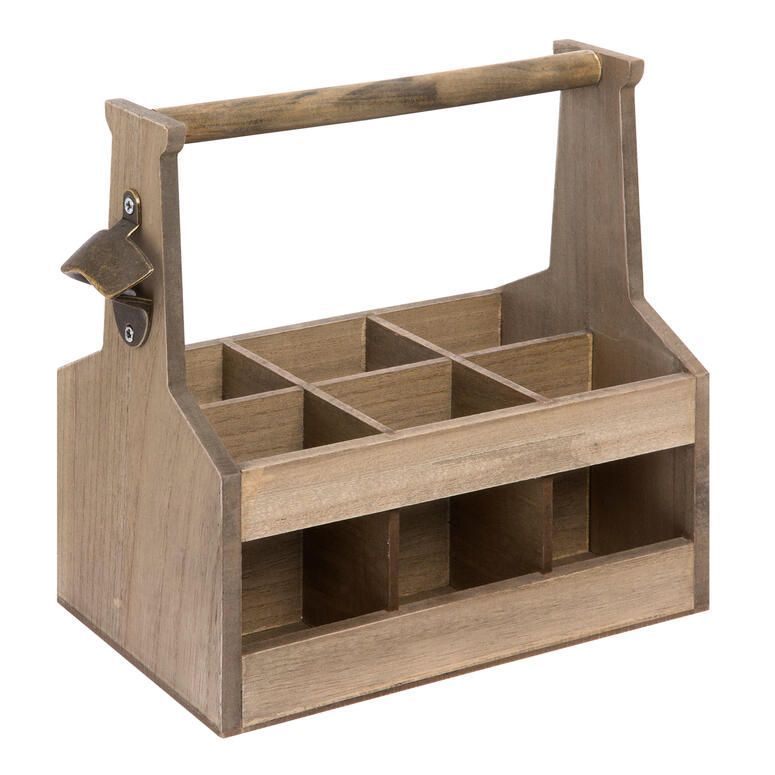 porta Botellas 28x17x29 madera Natural 27x28x17 cm-0