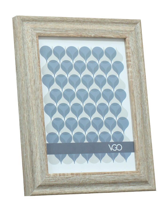Marco madera moldura ancha Natural 20x25 cm Crema