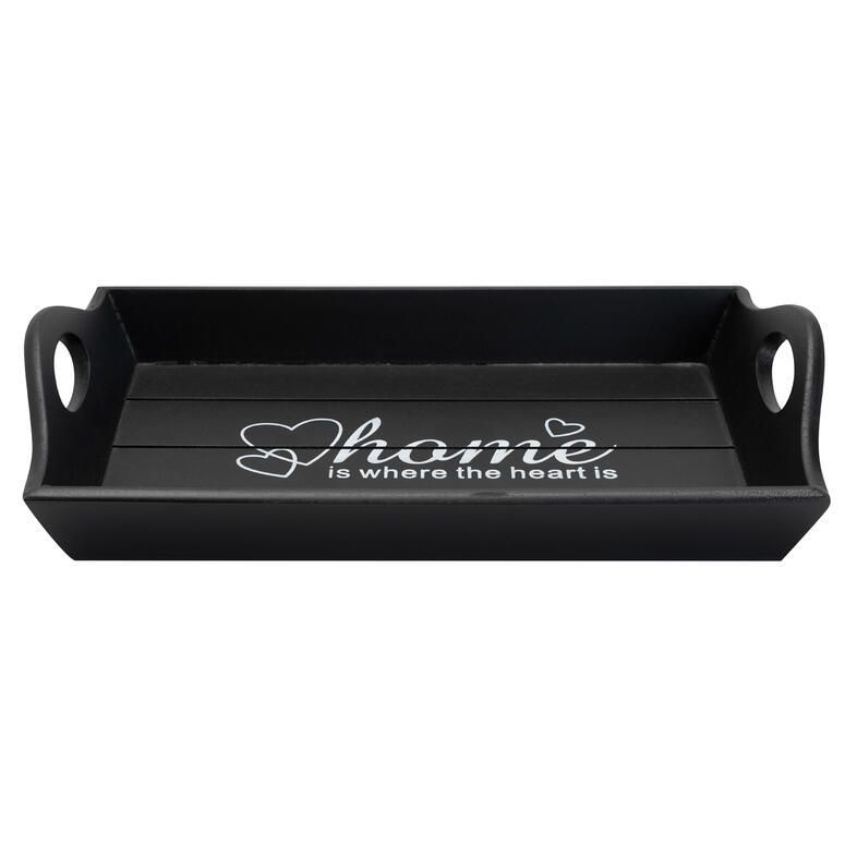 Bandeja madera 22x15 cm. Home Negro 5x22x15 cm-0