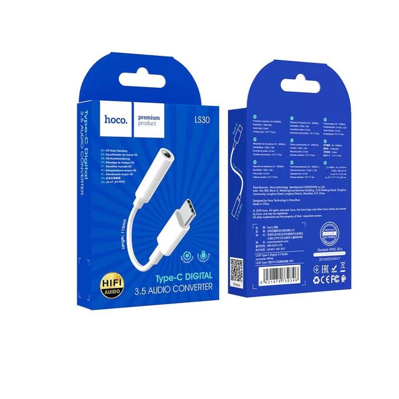 ADAPTADOR TIPO C A JACK AUDIO LS30-1