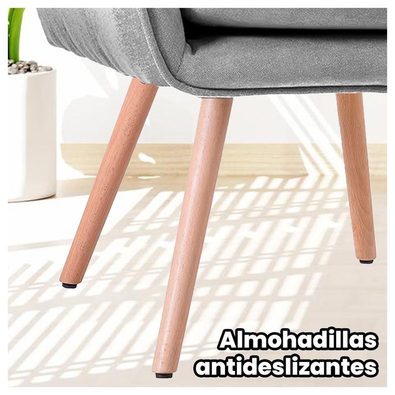 Sillón Poltrona Decorativo con Diseño Nórdico-3