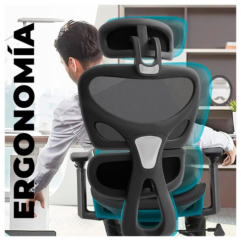 Silla Ejecutiva Ergonómica Comodidad y Diseño Moderno-2
