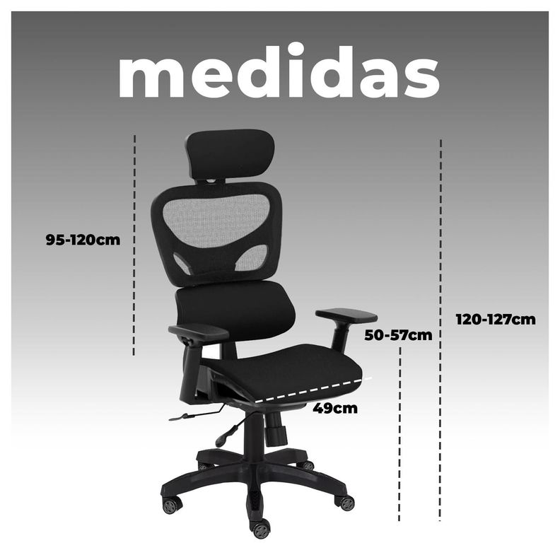 Silla Ejecutiva Ergonómica Comodidad y Diseño Moderno-5