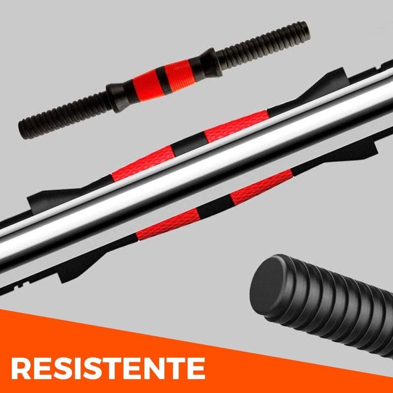 Set De Mancuernas Pesas con Barra Ajustable Armable 30 Kg-2
