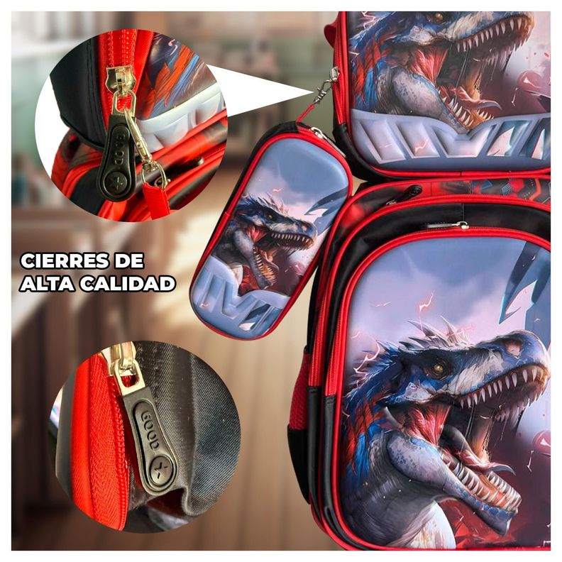 Maleta Mochila 3 en 1 con ruedas y accesorios diseño de Unicornio-5