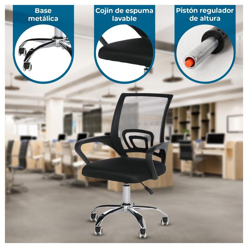 Pack Home Office: Escritorio + Silla Ergonómica-6